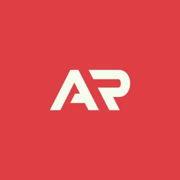 Minimal AR logo, clean and modern style isolated on blue background. vector e Stock Illustration