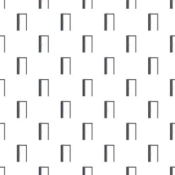 Minimal arch doorways creating seamless pattern on white background 스톡 일러스트