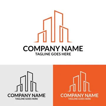 Minimal architectural logo designs template Stock Illustration