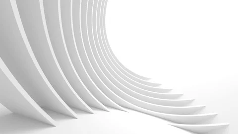 Minimal Architecture Motion Graphic. White Engineering Concept Animation Stock Footage 128495259