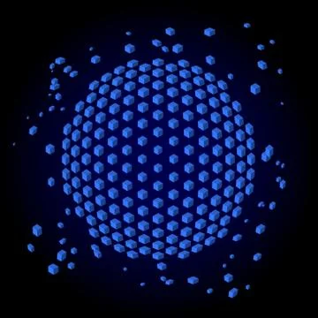 Minimal array big data. Digital data visualization Illustrazione stock