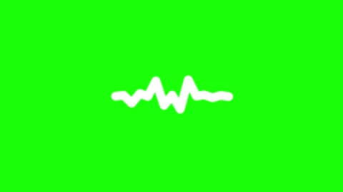 Minimal Audio with Sound Wave Animation, Simple Sound Frequency Wave Animatio Stock Footage 308023448