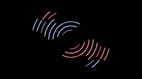 Minimal Audio Waves Blue Red 스톡 동영상 56019183