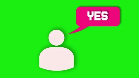 Minimal Avatar with Speech Bubble and Social Media Greeting Icon Stock Footage 310801555