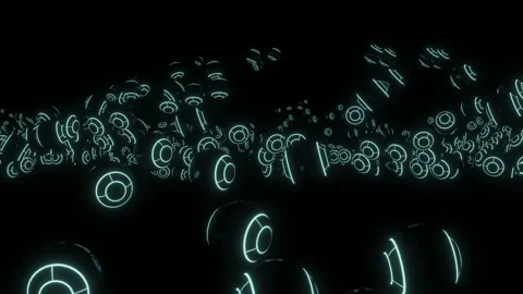 Minimal Backdrop With Rotating Spheres Stock Footage 145345239