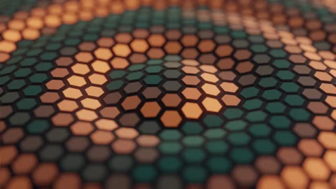 Minimal Backdrop With Wavy Hexagons Stock Footage 146877504