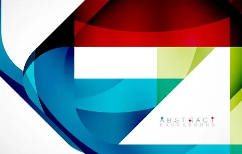 Minimal background. Abstract square shape with round corners created with wavy Stock Illustration