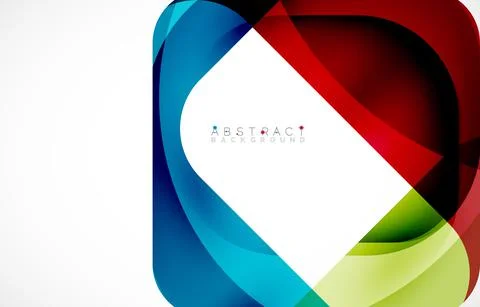 Minimal background. Abstract square shape with round corners created with wavy Stockillustratie