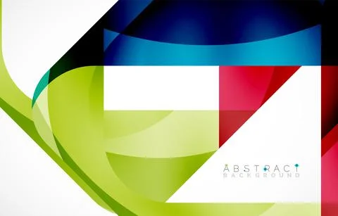 Minimal background. Abstract square shape with round corners created with wavy Illustrazione stock