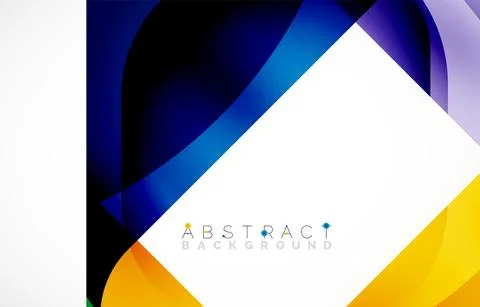 Minimal background. Abstract square shape with round corners created with wavy Stock Illustration