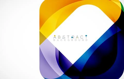Minimal background. Abstract square shape with round corners created with wavy Stock Illustration
