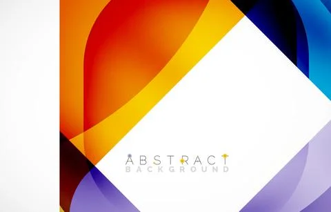 Minimal background. Abstract square shape with round corners created with wavy Stock Illustration