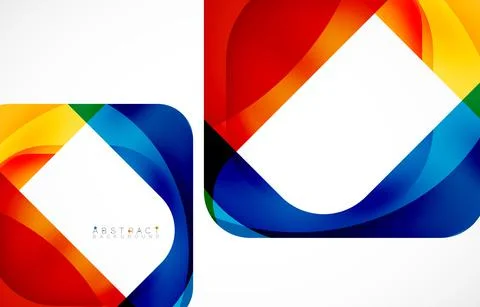 Minimal background. Abstract square shape with round corners created with wavy イラスト素材