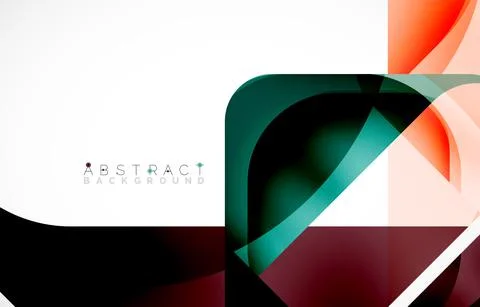 Minimal background. Abstract square shape with round corners created with wavy 库存插图