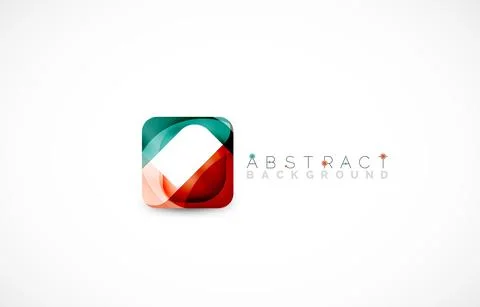 Minimal background. Abstract square shape with round corners created with wavy 스톡 일러스트