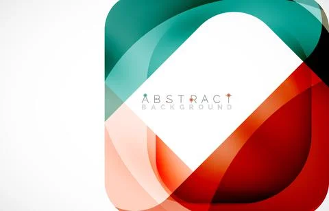 Minimal background. Abstract square shape with round corners created with wavy Illustrazione stock