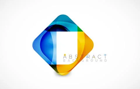 Minimal background. Abstract square shape with round corners created with wavy Stock Illustration