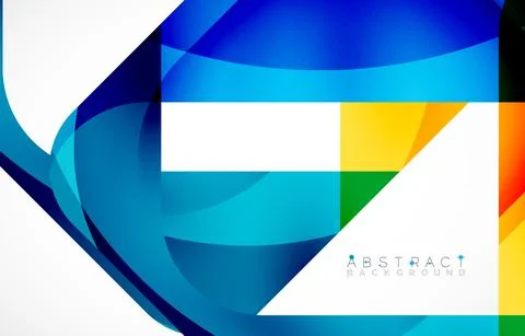 Minimal background. Abstract square shape with round corners created with wavy 库存插图
