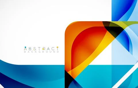 Minimal background. Abstract square shape with round corners created with wavy 스톡 일러스트