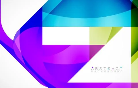 Minimal background. Abstract square shape with round corners created with wavy Illustrazione stock