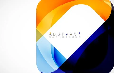 Minimal background. Abstract square shape with round corners created with wavy イラスト素材