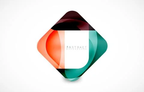 Minimal background. Abstract square shape with round corners created with wavy イラスト素材