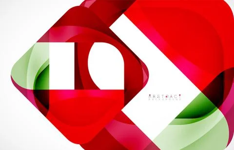 Minimal background. Abstract square shape with round corners created with wavy 库存插图