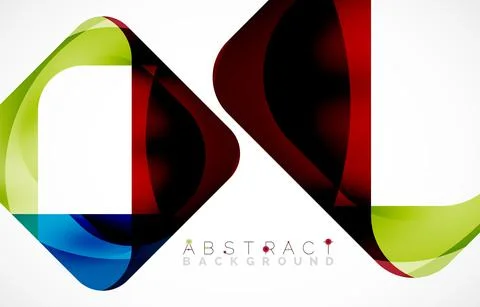 Minimal background. Abstract square shape with round corners created with wavy 스톡 일러스트