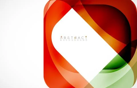 Minimal background. Abstract square shape with round corners created with wavy 스톡 일러스트
