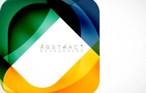 Minimal background. Abstract square shape with round corners created with wavy Illustrazione stock