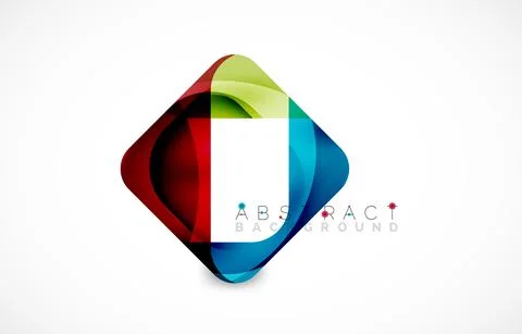 Minimal background. Abstract square shape with round corners created with wavy 스톡 일러스트