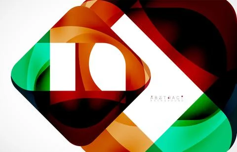 Minimal background. Abstract square shape with round corners created with wavy Stock Illustration