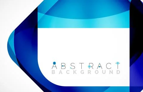 Minimal background. Abstract square shape with round corners created with wavy Illustrazione stock