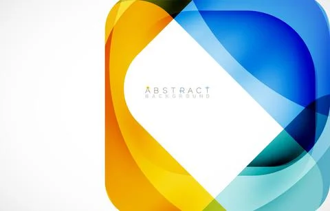 Minimal background. Abstract square shape with round corners created with wavy Stock Illustration