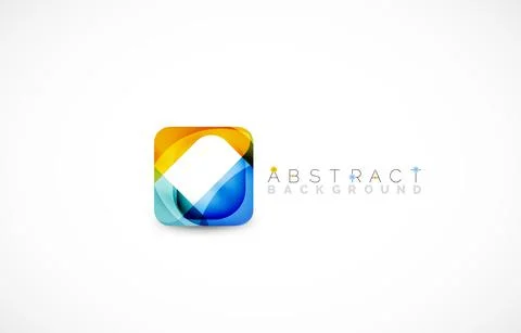 Minimal background. Abstract square shape with round corners created with wavy Stock Illustration