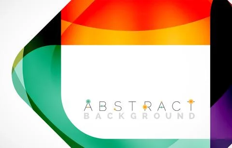 Minimal background. Abstract square shape with round corners created with wavy 库存插图