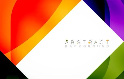 Minimal background. Abstract square shape with round corners created with wavy Illustrazione stock