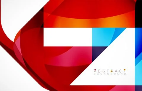 Minimal background. Abstract square shape with round corners created with wavy Illustrazione stock