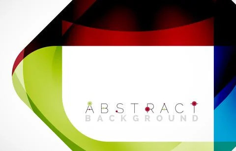 Minimal background. Abstract square shape with round corners created with wavy Stock Illustration