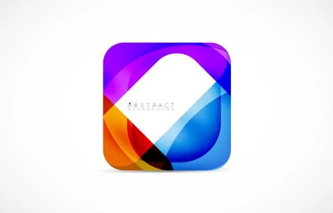 Minimal background. Abstract square shape with round corners created with wavy イラスト素材