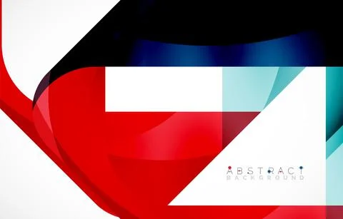 Minimal background. Abstract square shape with round corners created with wavy Stock Illustration