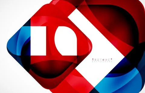 Minimal background. Abstract square shape with round corners created with wavy Stock Illustration