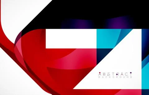 Minimal background. Abstract square shape with round corners created with wavy Illustrazione stock