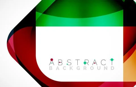 Minimal background. Abstract square shape with round corners created with wavy Illustrazione stock