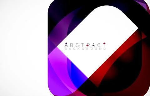 Minimal background. Abstract square shape with round corners created with wavy 스톡 일러스트