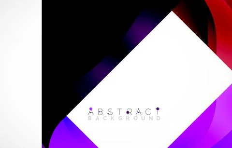 Minimal background. Abstract square shape with round corners created with wavy Illustrazione stock