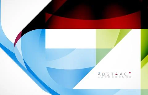 Minimal background. Abstract square shape with round corners created with wavy Illustrazione stock