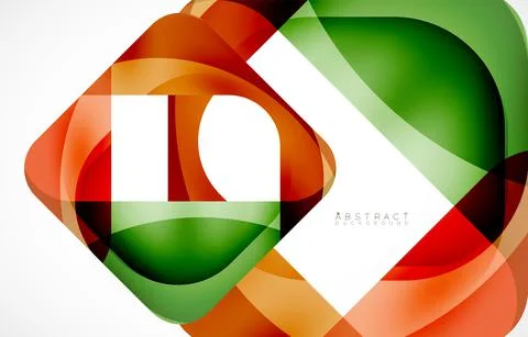 Minimal background. Abstract square shape with round corners created with wavy Illustrazione stock