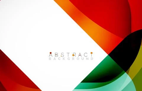 Minimal background. Abstract square shape with round corners created with wavy Stock Illustration