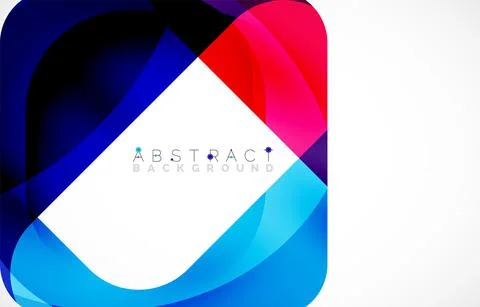 Minimal background. Abstract square shape with round corners created with wavy Stock Illustration
